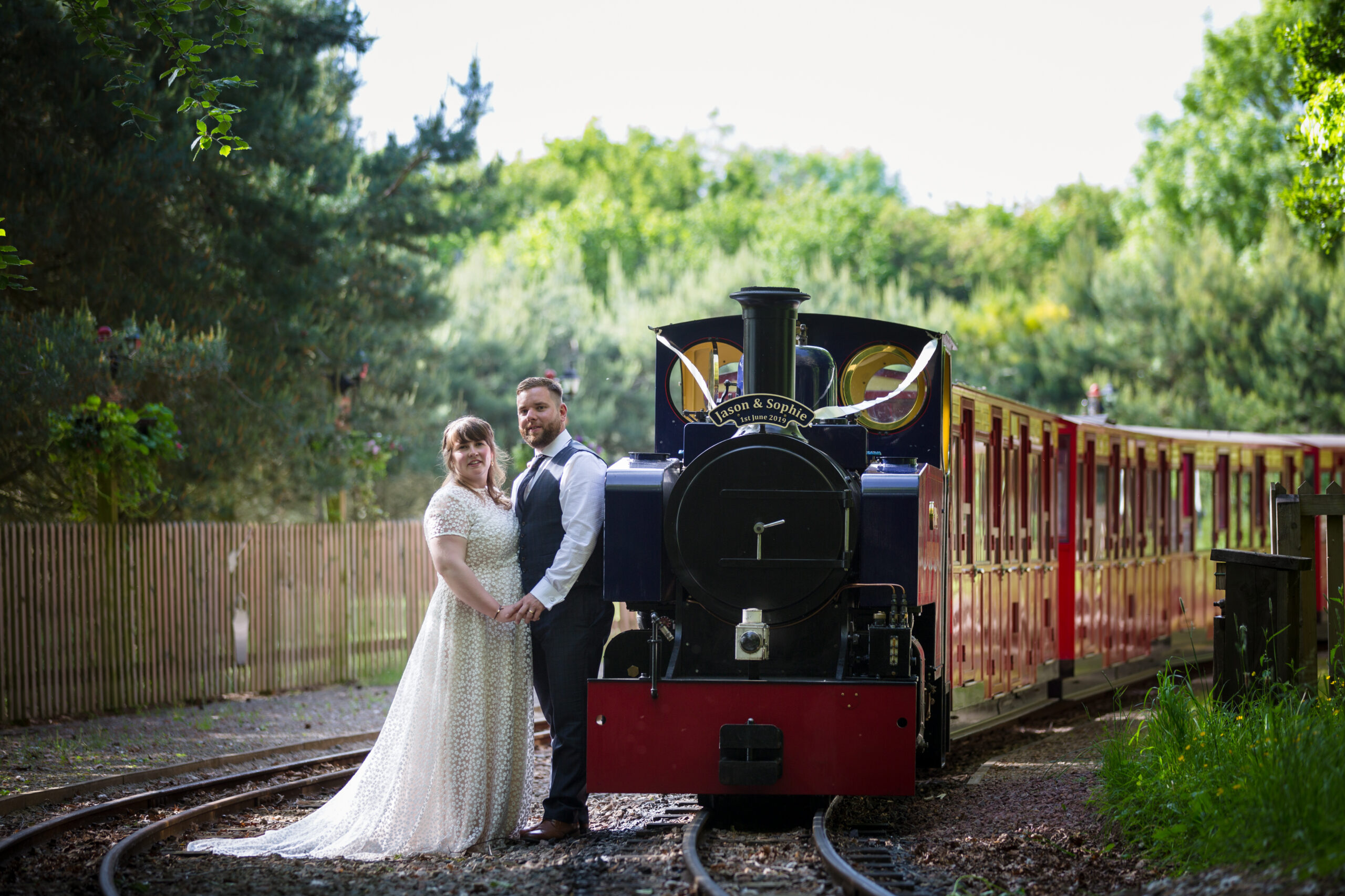 Bride and Groom at Perrygrove Railway