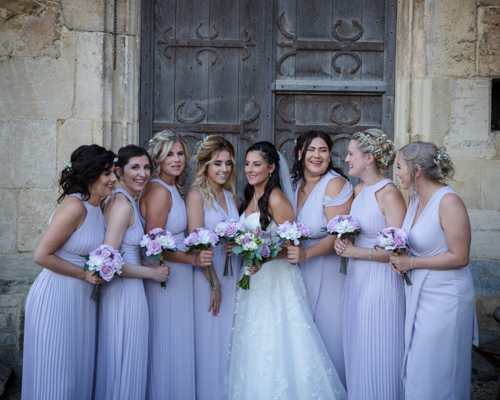 Bride and her bridesmaids - Gloucestershire Wedding by Kathryn Goddard Photography