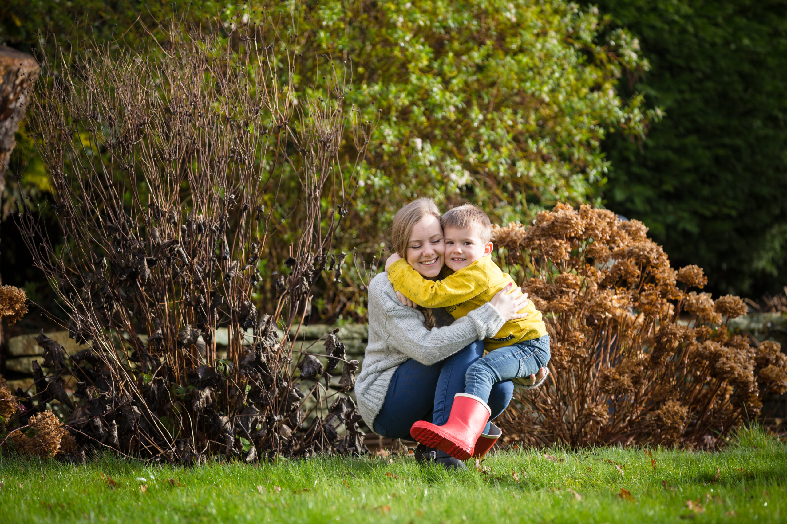Mother and son having a hug - Family photography from Kathryn Goddard Photography